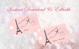 Editable - Paris Favor Tag