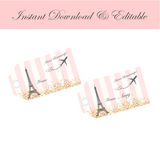 Editable - Paris Favor Tag