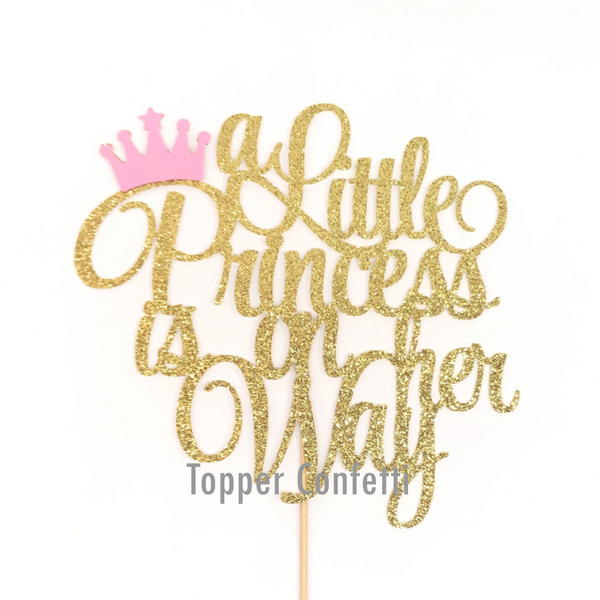 A Little Princess is on her Way Cake Topper