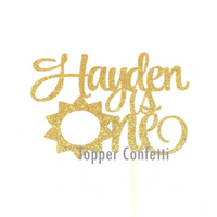 Custom Sun One Cake Topper