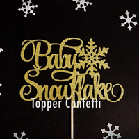 Baby Snowflake Cake Topper