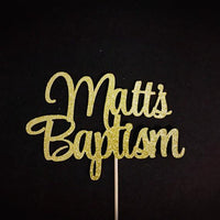 Custom Baptism Cake Topper