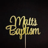 Custom Baptism Cake Topper