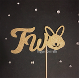 Bunny Two Cake Topper