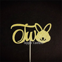 Bunny Two Cake Topper