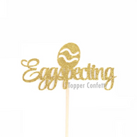 Eggspecting Cake Topper
