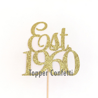 Est 1960 Cake Topper