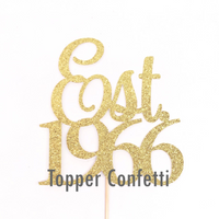 Est 1966 Cake Topper
