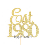 Est 1980 Cake Topper