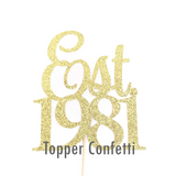 Est 1981 Cake Topper