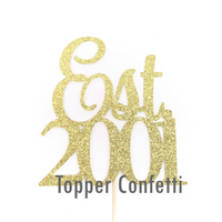 Est 2001 Cake Topper