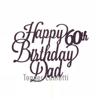 Custom Age Happy Birthday Dad Cake Topper