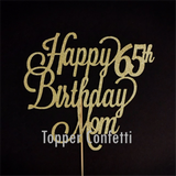 Happy 65th Birthday Mom Cake Topper