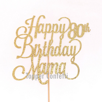 Happy 80th Birthday Mama Cake Topper