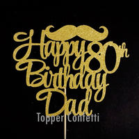 Custom Age Happy Birthday Dad Cake Topper