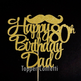 Custom Age Happy Birthday Dad Cake Topper