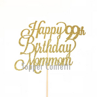 Custom Age Happy Birthday Mommom Cake Topper