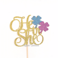 He or She Cake Topper