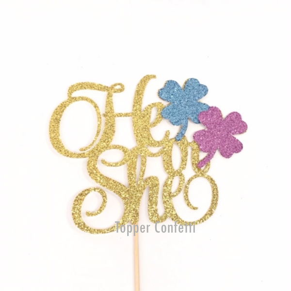 He or She Cake Topper