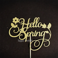 Hello Spring Cake Topper