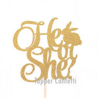 He or She Cake Topper
