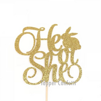He or She Cake Topper
