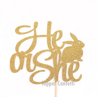 He or She Cake Topper