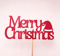 Merry Christmas Cake Topper, Christmas Decorations, X'mas Cake Topper, Christmas Party Decorations