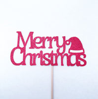 Merry Christmas Cake Topper, Christmas Decorations, X'mas Cake Topper, Christmas Party Decorations