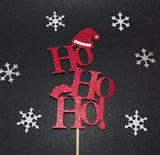Ho Ho Ho Cake Topper, Christmas Cake Topper, Christmas Decorations, Happy Holidays Cake Topper