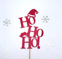 Ho Ho Ho Cake Topper, Christmas Cake Topper, Christmas Decorations, Happy Holidays Cake Topper