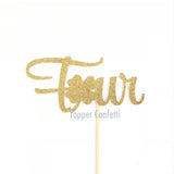 Lucky Four Cake Topper