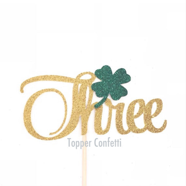 Lucky Three Cake Topper