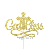God Bless Cake Topper
