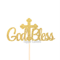 God Bless Cake Topper