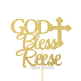 Custom God Bless Cake Topper