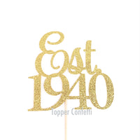 Est 1940 Cake Topper