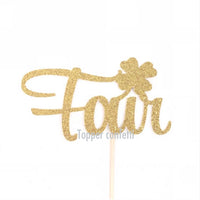 Lucky Four Cake Topper