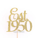 Est 1950 Cake Topper