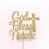 Custom God Bless Cake Topper