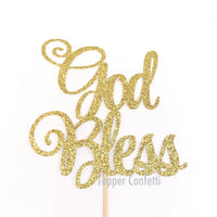God Bless Cake Topper