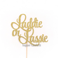 Laddie or Lassie Cake Topper