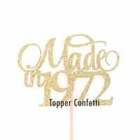 Made in 1972 Cake Topper