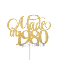 Made in 1980 Cake Topper