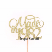 Made in 1982 Cake Topper