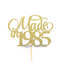 Made in 1985 Cake Topper