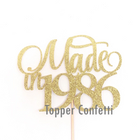 Made in 1986 Cake Topper