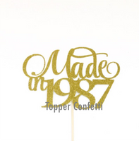 Made in 1987 Cake Topper