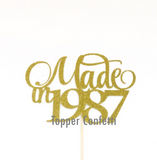 Made in 1987 Cake Topper
