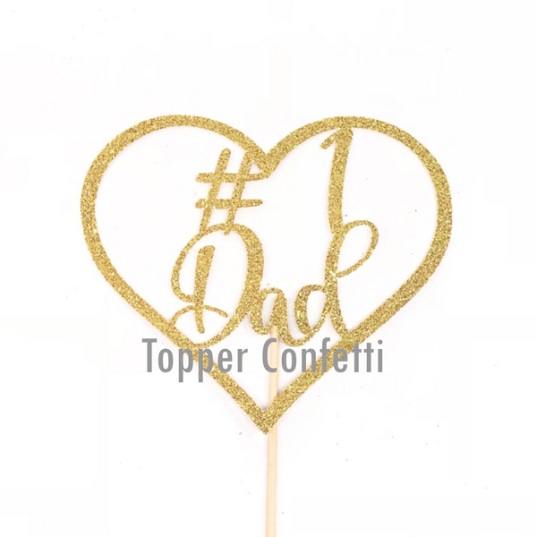 Number One Dad Cake Topper